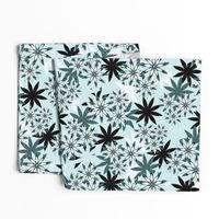 Spoonflower Pine and mint throwpillow Flowers Tropicana