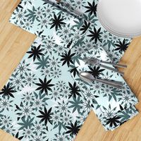 Spoonflower Pine and mint throwpillow Flowers Tropicana