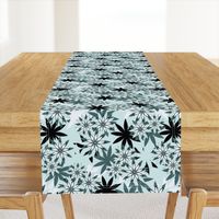 Spoonflower Pine and mint throwpillow Flowers Tropicana