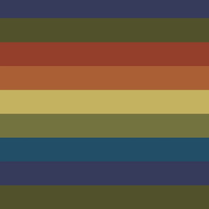 Retro 70s Rainbow Stripe