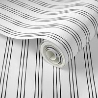 Undulating Stripes-Black On White-Small