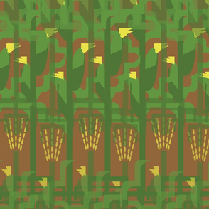 Art Deco Corn Field