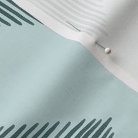 Boho minimal pine mud cloth motif on mint