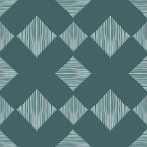 Boho minimal mint mud cloth motif on pine