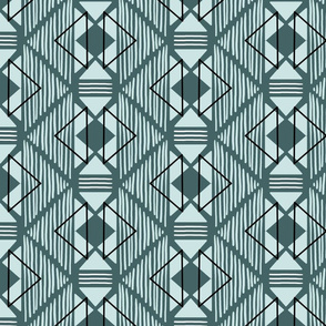 Tribal mint geometry on pint