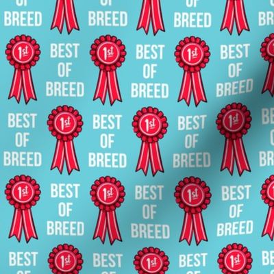 Best of Breed - blue ribbon - red on blue - LAD20