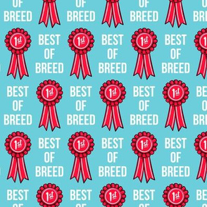 Best of Breed - blue ribbon - red on blue - LAD20