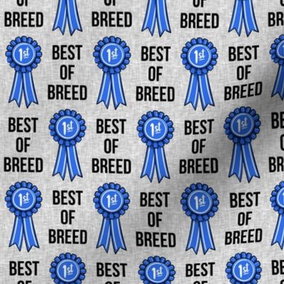 Best of Breed - blue ribbon - blue on grey - LAD20