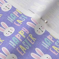 (small scale) happy easter - bunny - pastel on purple  - C20BS