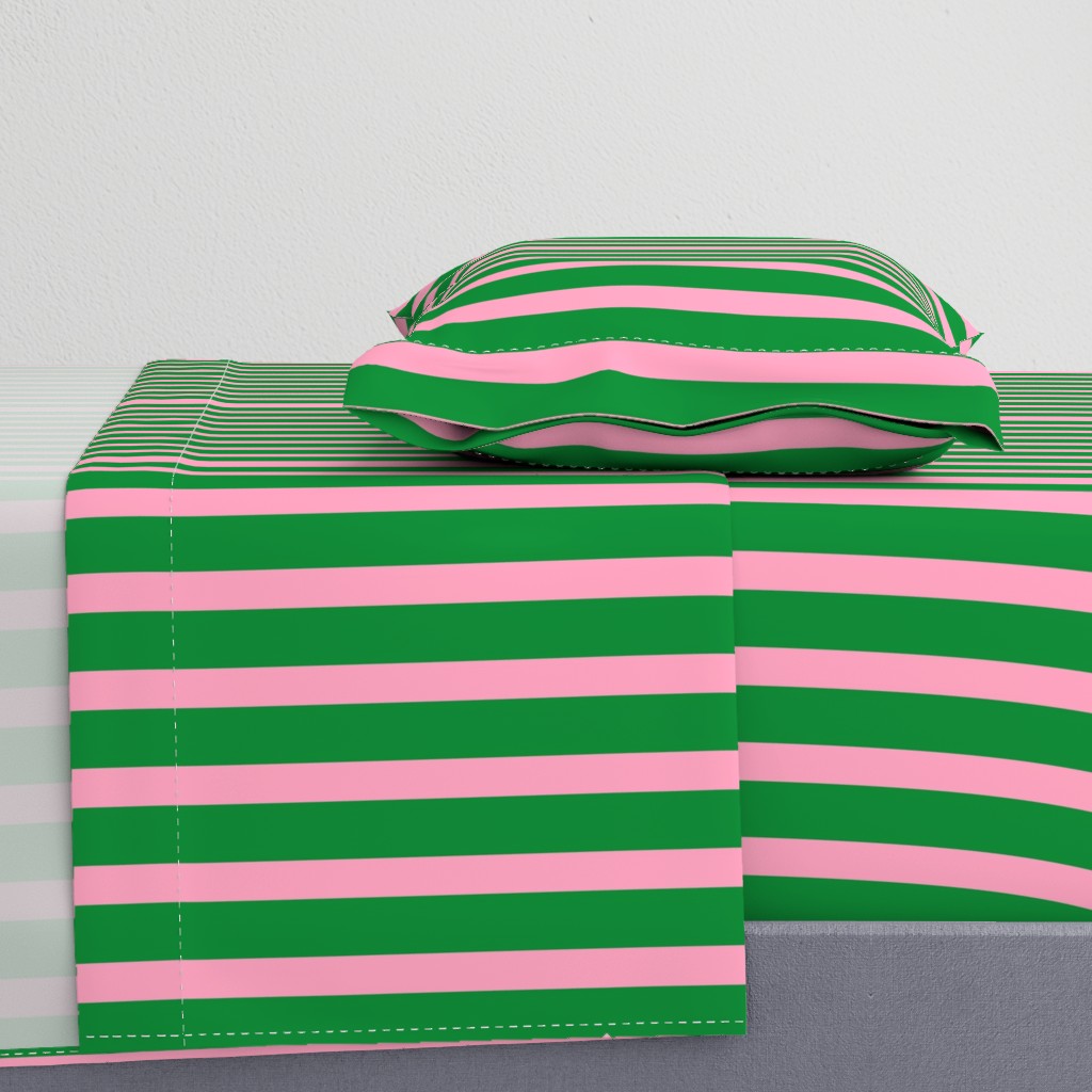 Green with Pink Stripes-Vertical