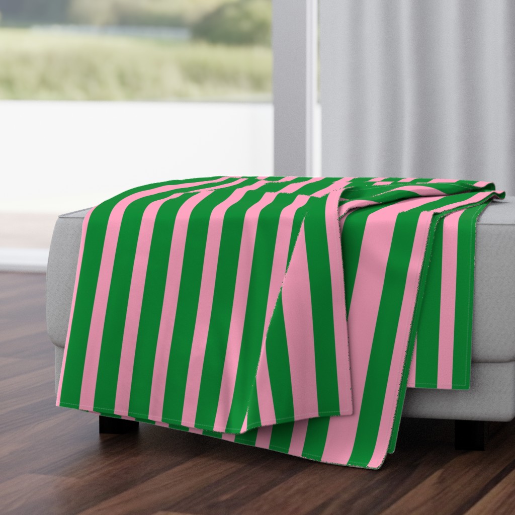 Green with Pink Stripes-Vertical