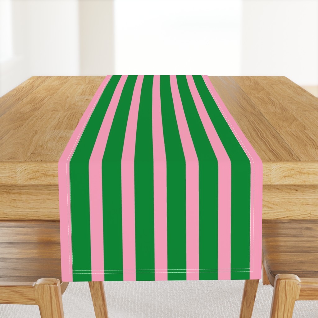 Green with Pink Stripes-Vertical