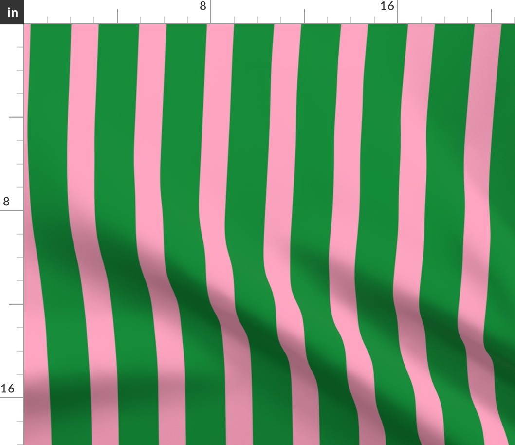 Green with Pink Stripes-Vertical