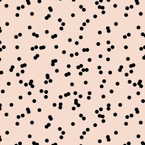 Minimal party dots confetti spots abstract Scandinavian style boho nursery design sand beige black