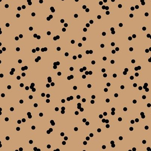 Minimal party dots confetti spots abstract Scandinavian style boho nursery design honey yellow black