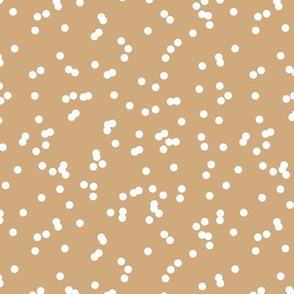 Minimal party dots confetti spots abstract Scandinavian style boho nursery design white honey ochre