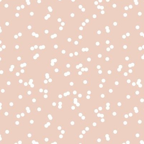 Minimal party dots confetti spots abstract Scandinavian style boho nursery design white beige sand