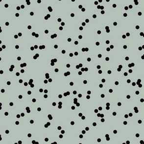 Minimal party dots confetti spots abstract Scandinavian style boho nursery design sage black