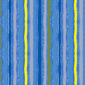 Sailing Vertical Blue Stripe