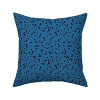 Minimal party dots confetti spots abstract Scandinavian style boho nursery design classic blue