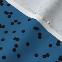 Minimal party dots confetti spots abstract Scandinavian style boho nursery design classic blue