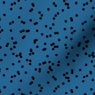 Minimal party dots confetti spots abstract Scandinavian style boho nursery design classic blue