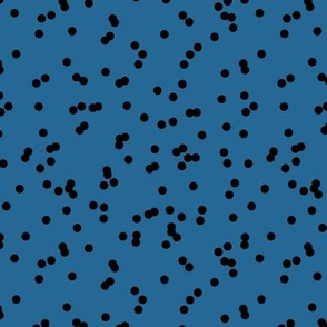 Minimal party dots confetti spots abstract Scandinavian style boho nursery design classic blue