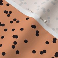 Minimal party dots confetti spots abstract Scandinavian style boho nursery design orange black