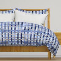 Beige and Blue Digitally Woven Plaid