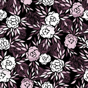 Stylized Chrysanthemums - Boysenberry Purple