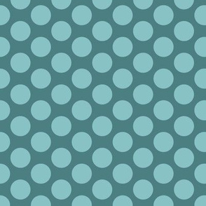 Pop Art Halftone Polka Dot in Turquoise and Teal Blue