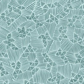 Abstract Pine and mint Stripy Triangles line art geometric texture (small)