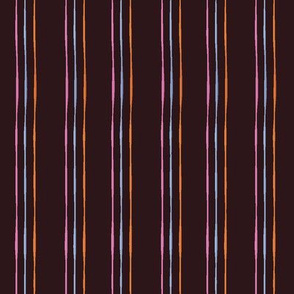 Undulating Stripes-Pastels On Burgundy-Small