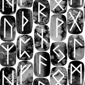 Elder Futhark Rune Stones on White