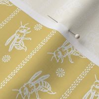 Bee Stripe-White On Goldenrod-M