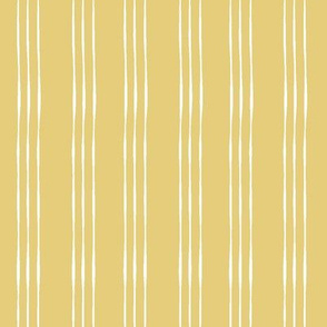 Undulating Stripes-Wht On Goldenrod-Small