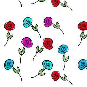 Whimsical Doodle fairytale  Roses