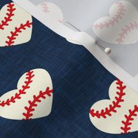 baseball hearts - blue - spring sports - LAD20