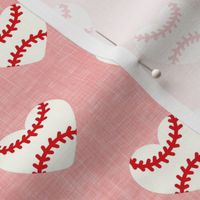 baseball hearts - pink - spring sports - LAD20