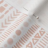 Blush Pink Geometric Shapes Doodle Stripes - Small Scale