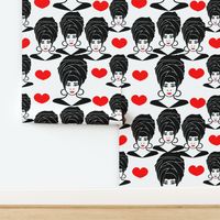 Headwrap Carol black and white Afro Woman