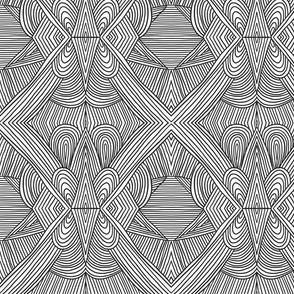 Abstract lines doodles pattern 