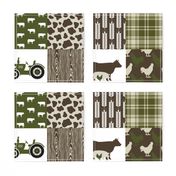 FARM20V2 | Farm Wholecloth Quilt | Brown Green Tan