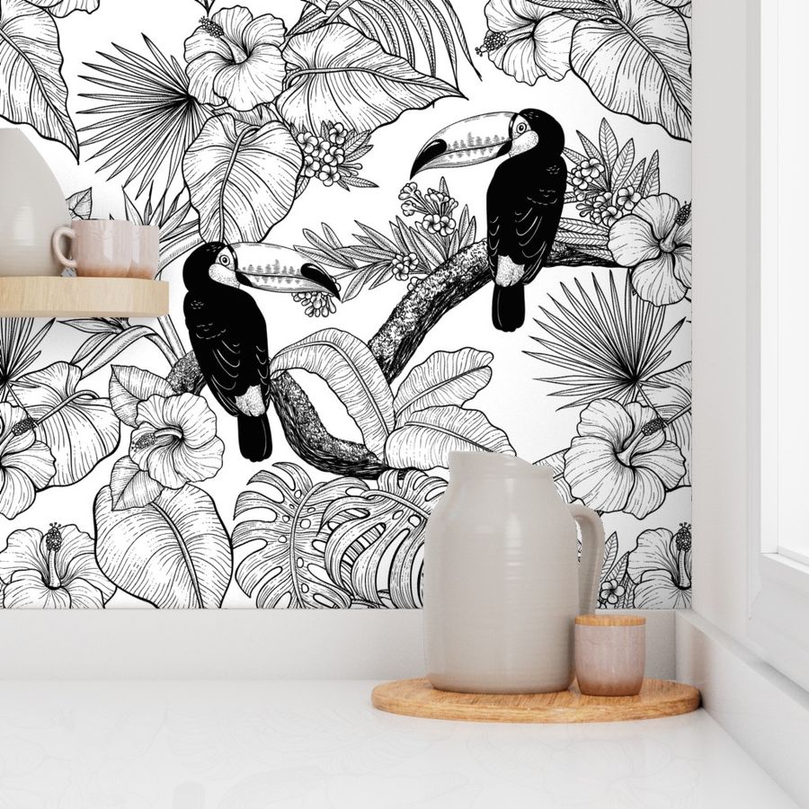 Toucan garden toile