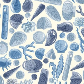 Seashells-blue