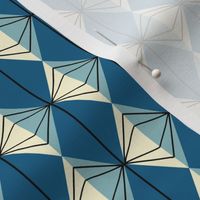 Teacup retro geometric blue