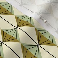 Teacup retro geometric green