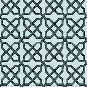 wicker trellis 6in.- pine and mint