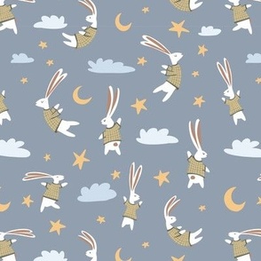 Flying sleepy rabbits