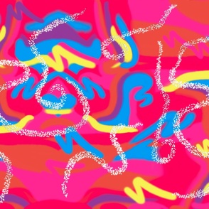 Retro 80's Roller Blade Derby Abstract